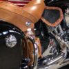 A close up of the back end of a motorcycle.