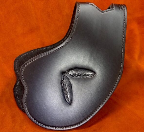 Indian Scout heat shield with feather embossing