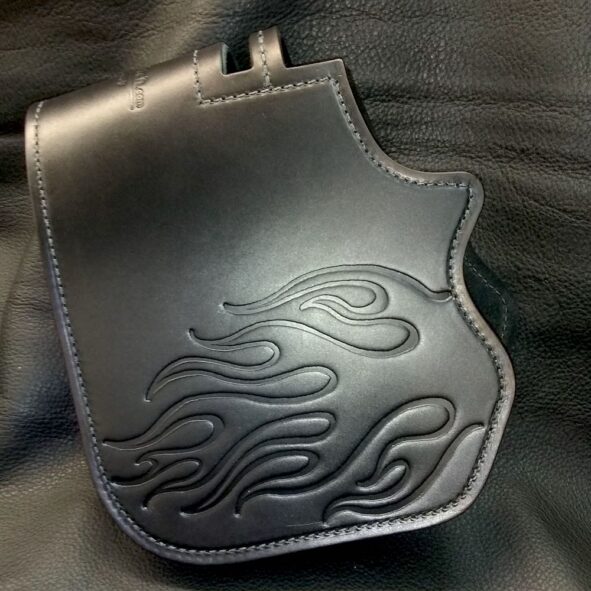 Harley-Davidson heat shield with flames embossing for Softail or touring models