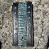 Harley-Davidson Softail tank bib with alligator embossed leather