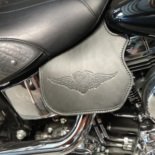 Harley Heat shield with wings embossing