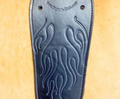 Fender bib with flames embossing for Harley Softail