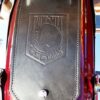 A close up of the back end of a motorcycle.