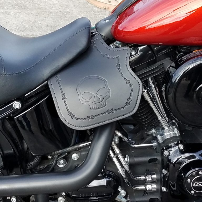 HarleyDavidson heat shield with skull embossing Captain Itch