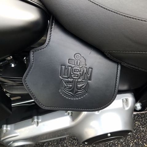 Harley-Davidson heat shield with fouled anchor embossing