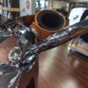 A close up of the handle on a coffee mug
