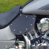 A close up of the seat on a motorcycle