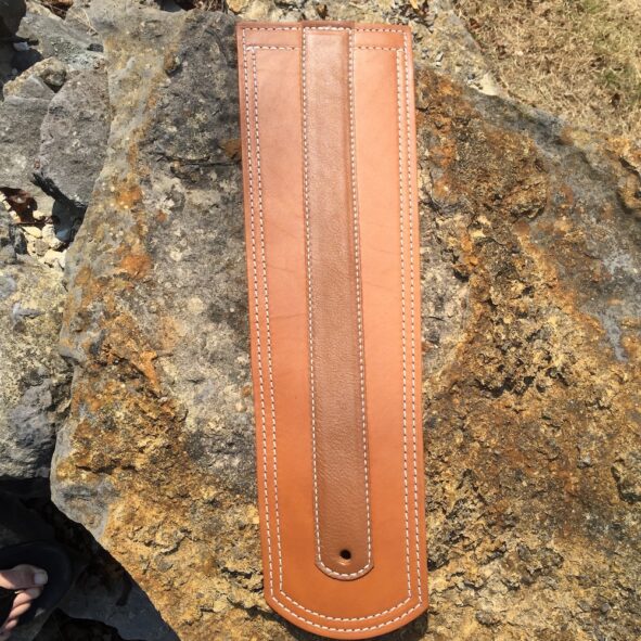 Indian fender bib with chap leather strip