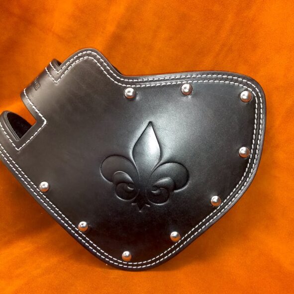 Indian heat shield with Fleur de Lis embossing from Captain Itch