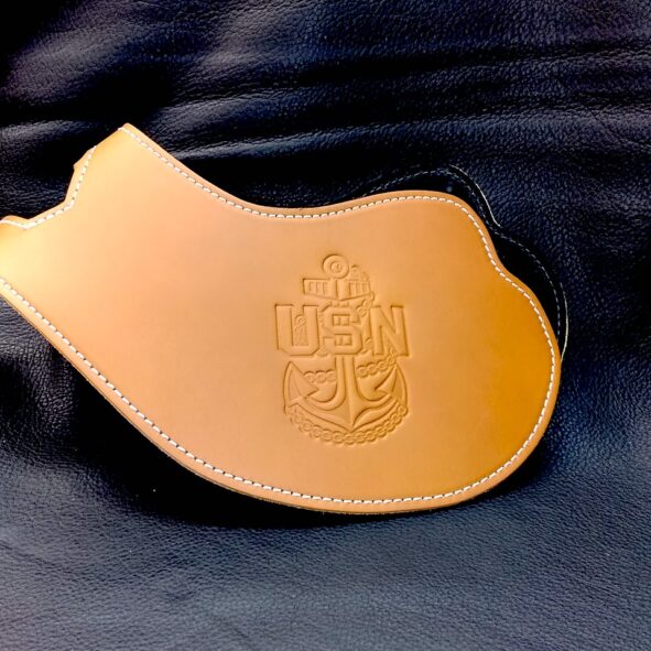 Indian Scout heat shield with military emblem embossings