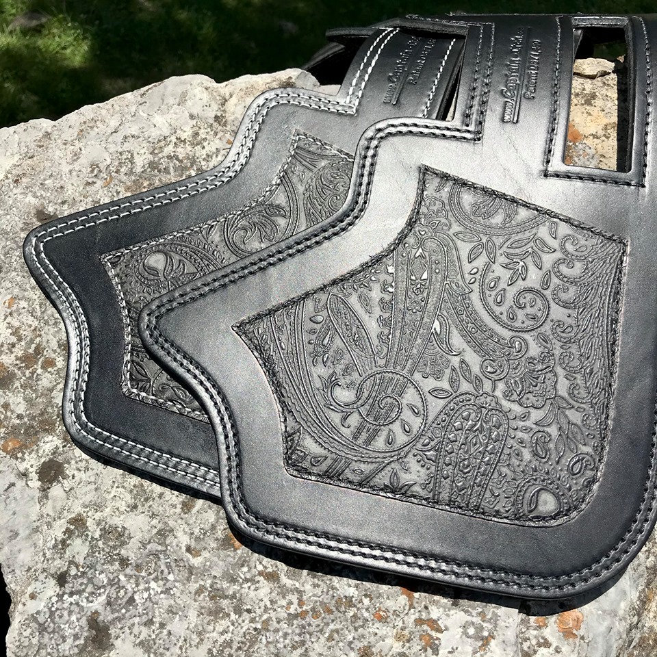 Indian heat protector with Leather and Lace overlay