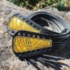 A close up of a belt on the ground