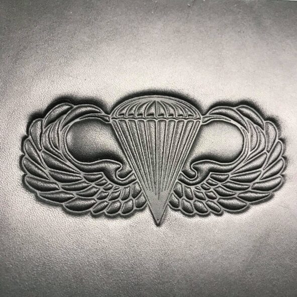US Airborne Logo on Harley-Davidson or Indian heat shield from Captain Itch