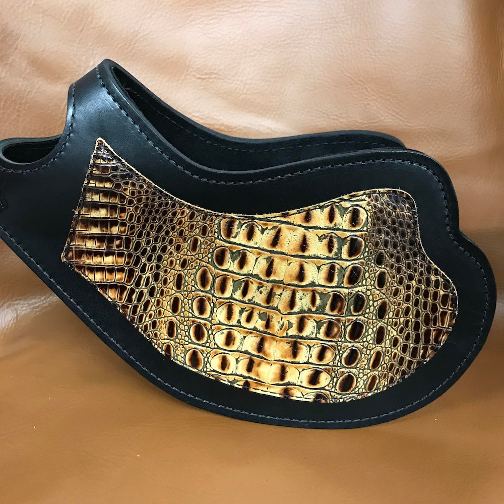 Scout heat shield with Alligator embossed overlay
