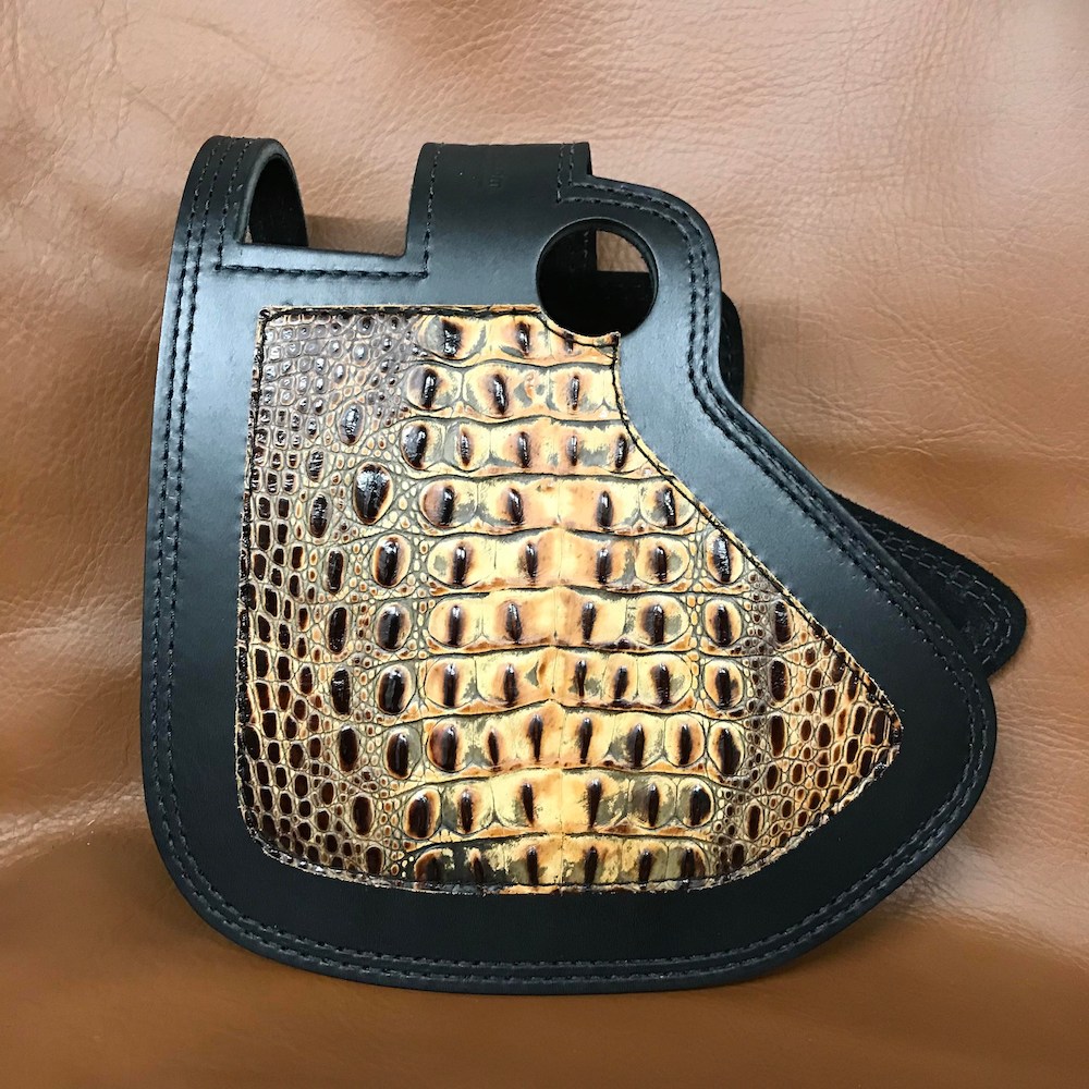 Indian heat shield with Alligator embossed overlay