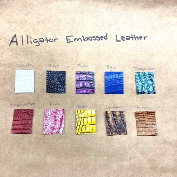 Alligator Embossed Leather color range