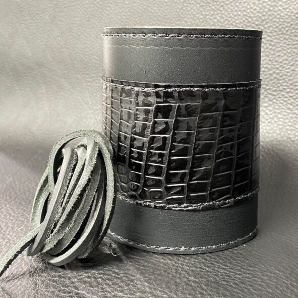 Set of Fork wraps with alligator embossed leather