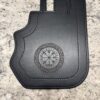 Harley heat shield with lasered custom image and stitched border