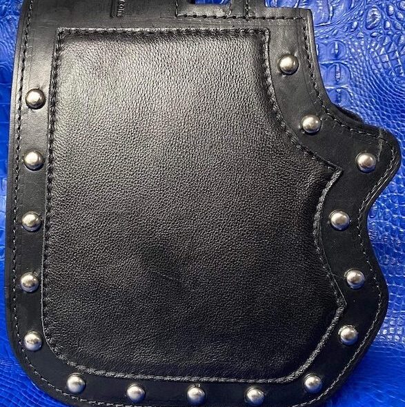 Harley-Davidson heat protector with Black Chap leather overlay